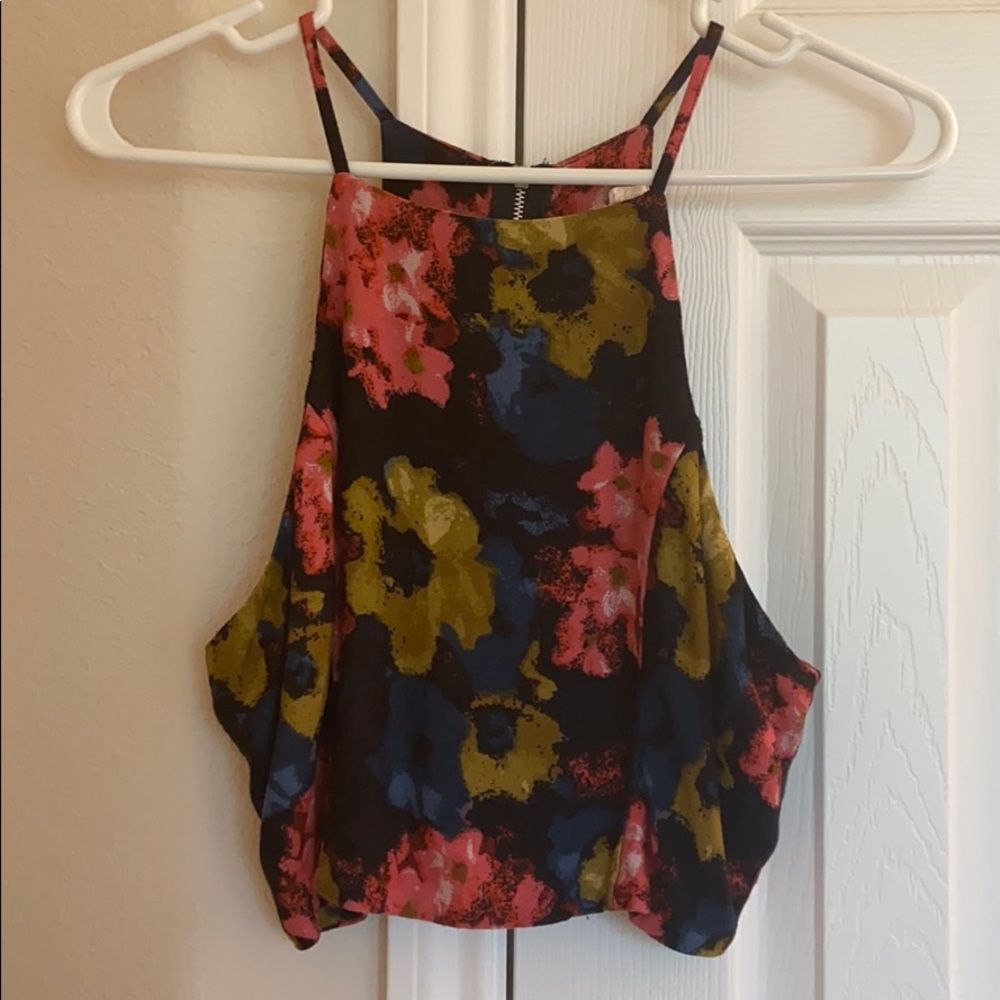 Abercrombie floral cropped top